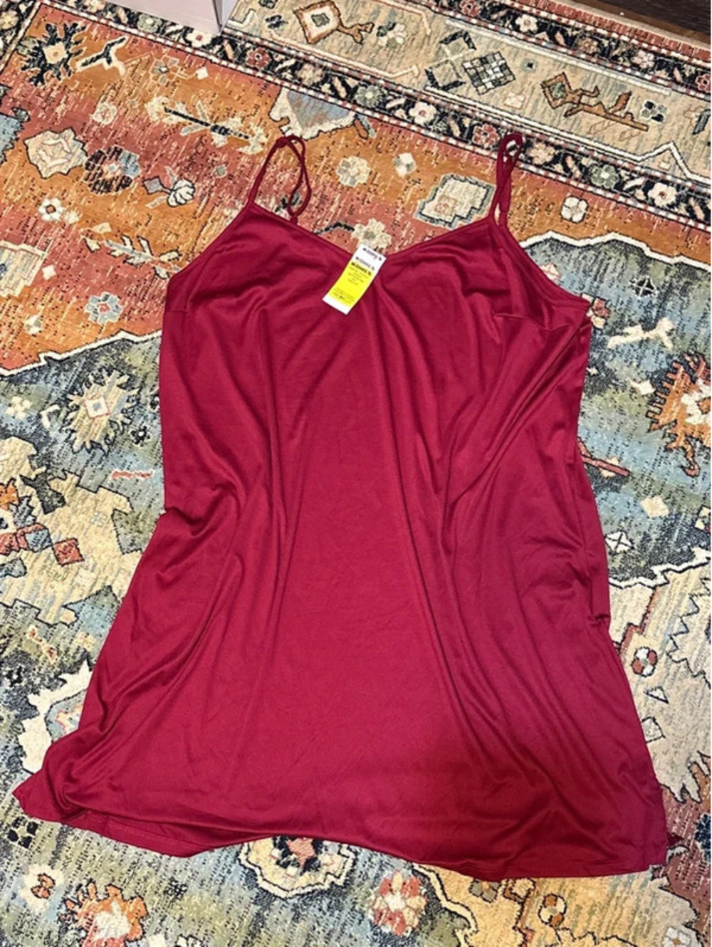 Apt. 9 Women’s Burgundy Adjustable Strap Cami Tank Top Size L NWT